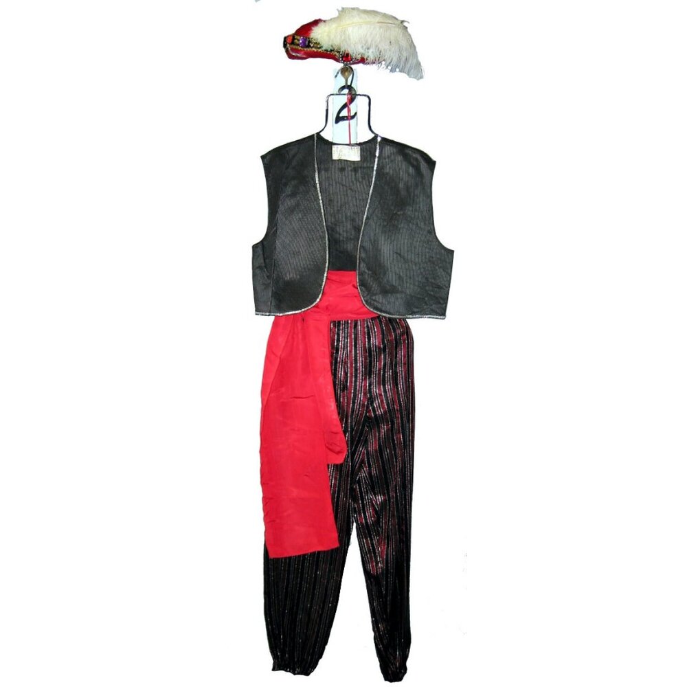 Aladdin Ali Baba Custom Costume Red & Black Size Med